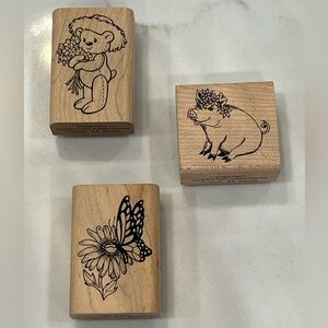 RUBBER STAMPS LOT OF 3: Comotion Rubber Stamps Lot